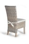 GINER Y COLOMER Lot de 2 chaises en rotin avec coussin, Gris